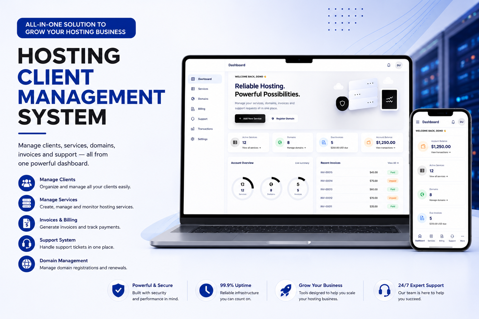 Hoostlen - Hosting Client Management System